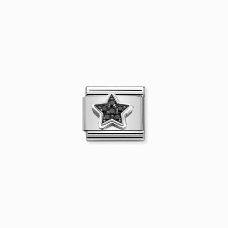 Nomination Silver Star with Black CZ Composable Charm